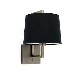 Luminaire mural FRAME E27 IP20, noir, or antique 