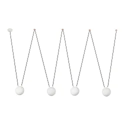 Luminaire à suspension MINE 4 flammes E27 IP20, blanc mat 