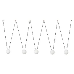 Luminaire à suspension MINE PC SPACE 5 flammes E27 IP20, blanc mat 