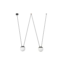 Luminaire à suspension MINE PC SPACE à 2 flammes E27 IP20, gris foncé 