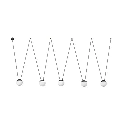 Luminaire à suspension MINE PC SPACE 5 flammes E27 IP20, gris foncé 