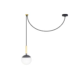 Luminaire à suspension MINE PC E27 IP20, gris foncé 