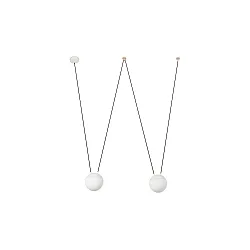 pendant luminaire MINE GLASS SPACE 2 flames E27 IP20, white matt 
