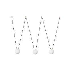 pendant luminaire MINE 3 flames E27 IP20, white matt 