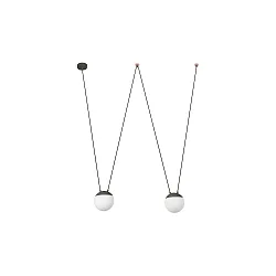 pendant luminaire MINE PC SPACE 2 flames E27 IP20, dark grey 