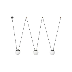 pendant luminaire MINE 3 flames E27 IP20, dark grey 