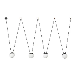 pendant luminaire MINE 4 flames E27 IP20, dark grey 