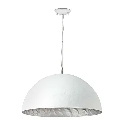 Luminaire à suspension MAGMA E27 IP20, gris, blanc mat 