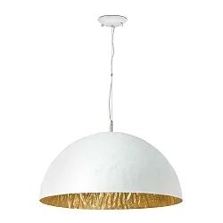 Luminaire à suspension MAGMA 3 flammes E27 IP20, or, blanc mat 