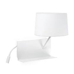 Luminaire mural HANDY E27 IP20, blanc mat 
