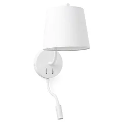 Luminaire mural BERNI E27 IP20, blanc mat 