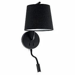 Luminaire mural BERNI E27 IP20, noir mat 