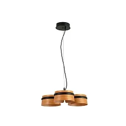 Luminaire à suspension LOOP 3 flammes LED IP20, noir mat 