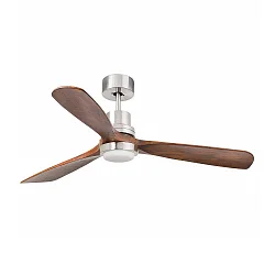 Ventilateur plafonnier LANTAU L avec télécommande IP20, nickel mat, noyer