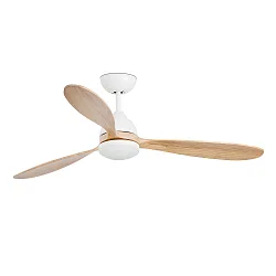 Ventilateur plafonnier POROS L avec télécommande IP20, blanc mat, pin