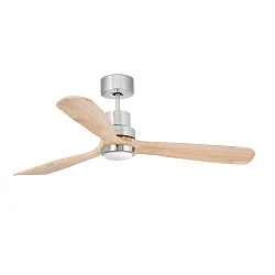 Ventilateur plafonnier LANTAU L avec télécommande IP20, nickel mat, pin