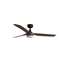 Ventilateur plafonnier PUNT M avec télécommande IP20, noir mat, noisette