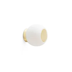Applique et plafonnier MOY LED IP44, or, satiné 