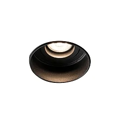 Plafonnier encastré HYDE R GU10 IP20, noir mat 