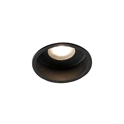 Plafonnier encastré HYDE R GU10 IP44, noir mat 