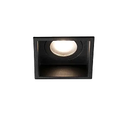 Plafonnier encastré HYDE SQ GU10 IP44, noir mat 