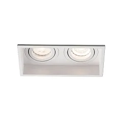 Plafonnier encastré HYDE SQ à 2 flammes GU10 IP20, blanc mat 