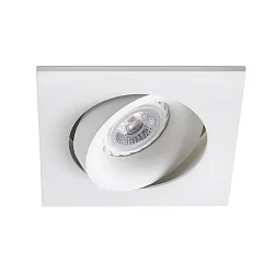 Plafonnier encastré ARGON angulaire, pivotant GU10 IP20, blanc mat 