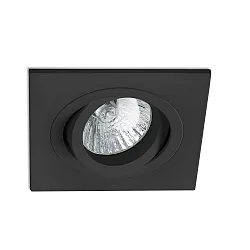 Plafonnier encastré RADON SQ GU10 IP20, noir mat 