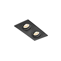 Plafonnier encastré RADON RCT à 2 flammes GU10 IP20, noir mat 