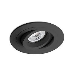 Plafonnier encastré RADON R GU10 IP20, noir mat 