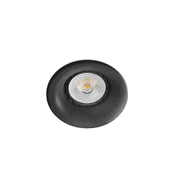 Plafonnier encastré NEON R rond GU10 IP20, noir mat 