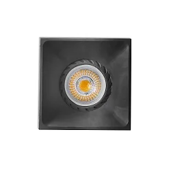 Plafonnier encastré NEON SQ angulaire GU10 IP20, noir mat 