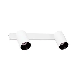 Applique et plafonnier STAN à 2 flammes GU10 IP20, blanc mat 