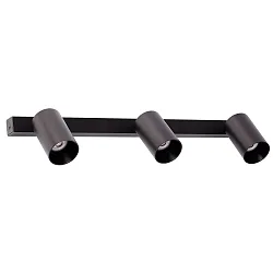Applique et plafonnier STAN 3 flammes GU10 IP20, noir mat 