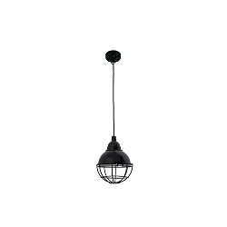 Luminaire à suspension CLAIRE E27 IP20, noir brillant 