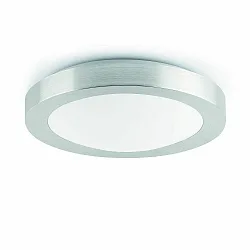 Luminaire de salle de bain LOGOS à 2 flammes E27 IP44, gris, nickel satiné 