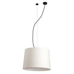 Luminaire à suspension CONGA E27 IP20, beige, noir mat 