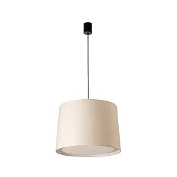 Luminaire à suspension CONGA E27 IP20, beige, noir mat 