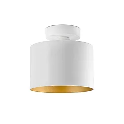Luminaire de plafond JANET E27 IP20, or, blanche 