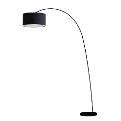 Lampadaire PAPUA E27 IP20, noir mat 