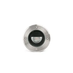 Projecteur encastré GEISER 130 WALLWASHER rond, rigide, asymétrique IP67, acier inoxydable, satiné 
