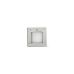 Projecteur encastré LED 18 SQ HIGH POWER rigide, carré IP67, acier inoxydable, satiné 