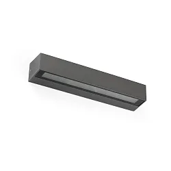 Luminaire mural d’extérieur DORO 380 à 2 flammes LED IP65, gris foncé 