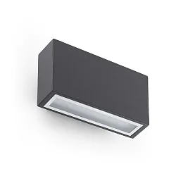 Luminaire mural d'extérieur TANE à 2 flammes LED IP44, gris foncé 
