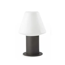 Lumière extérieure MISTU 310 E27 IP44, gris foncé, opale 