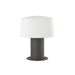 Lumière extérieure MUFFIN 259 E27 IP44, gris foncé, opale 