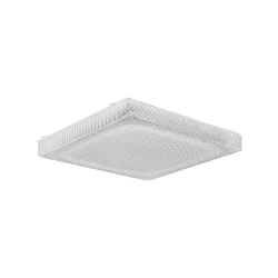 Luminaire pour locaux humides AWL417050P.7084 carré, commutable, prismatique IP50, blanche 
