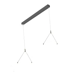 Canopée FL-PLN242063MPS.8584L contrôlable par DALI, bloc d'alimentation inclus, noir
