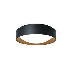 Applique et plafonnier PREMIUM ARCHITEKTUR Ø 30,8cm rond IP40, noir, gris métal gradable