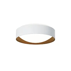 Applique et plafonnier PREMIUM ARCHITEKTUR Ø 30,8cm rond IP40, blanche, brun cuivré 